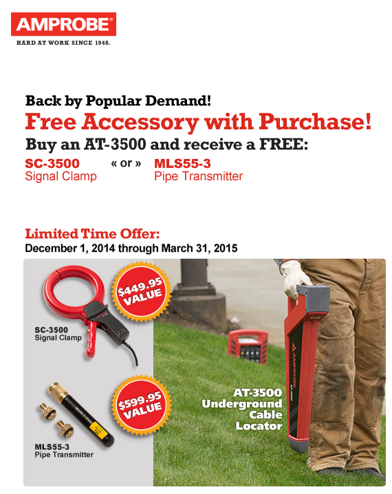 Back by Popular Demand! Free Accessory with Purchase! Buy an AT-3500 and receive a FREE SC-3500 or MLS55-3